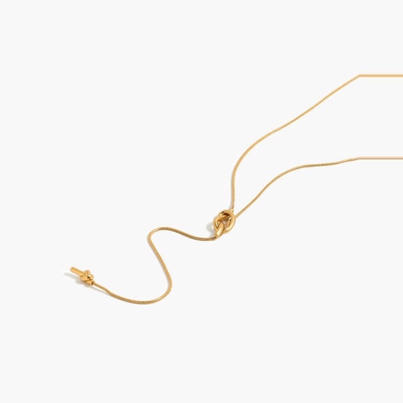Madewell Knotshine Lariat Necklace in Vintage Gold